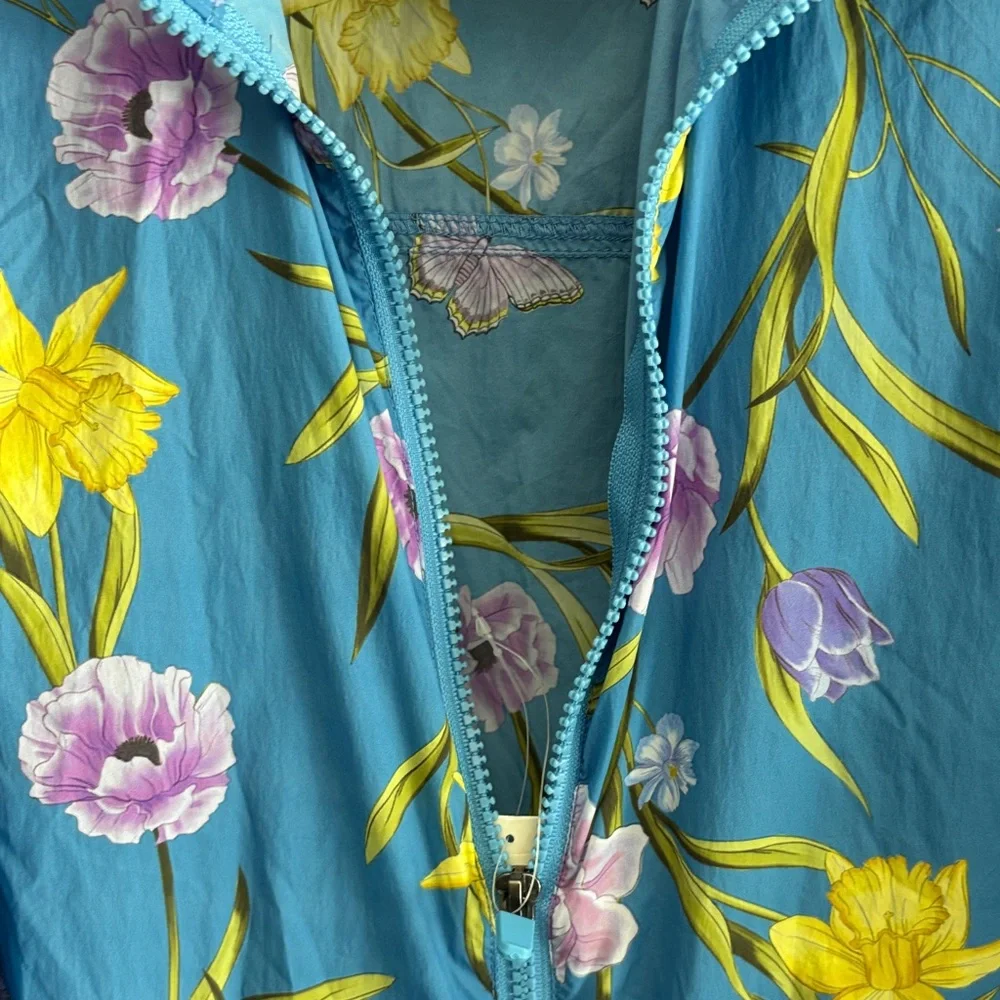 Fabletics Blue Floral windbreaker - Picture 8 of 8